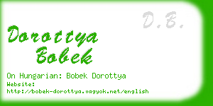 dorottya bobek business card